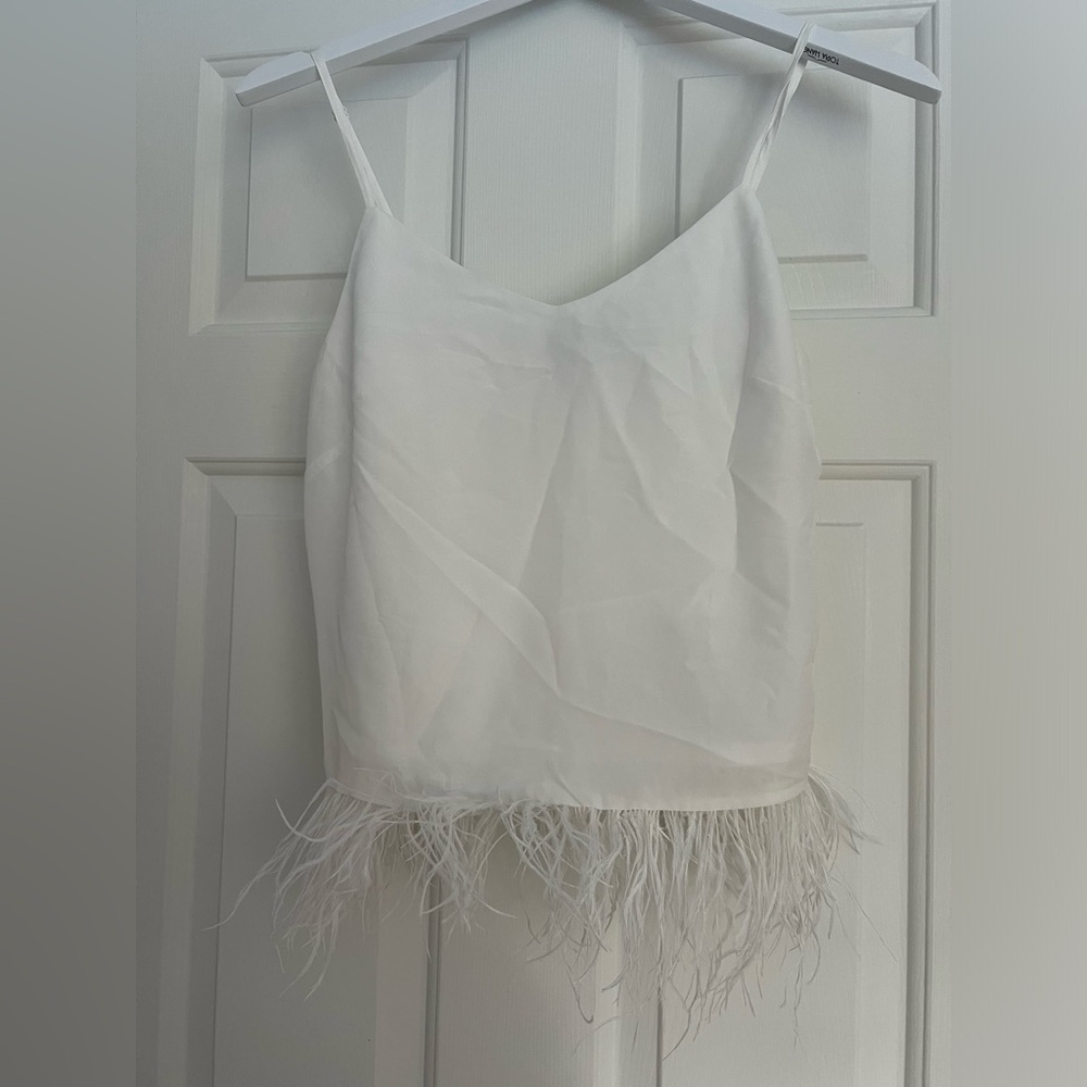Aqua Feather Top